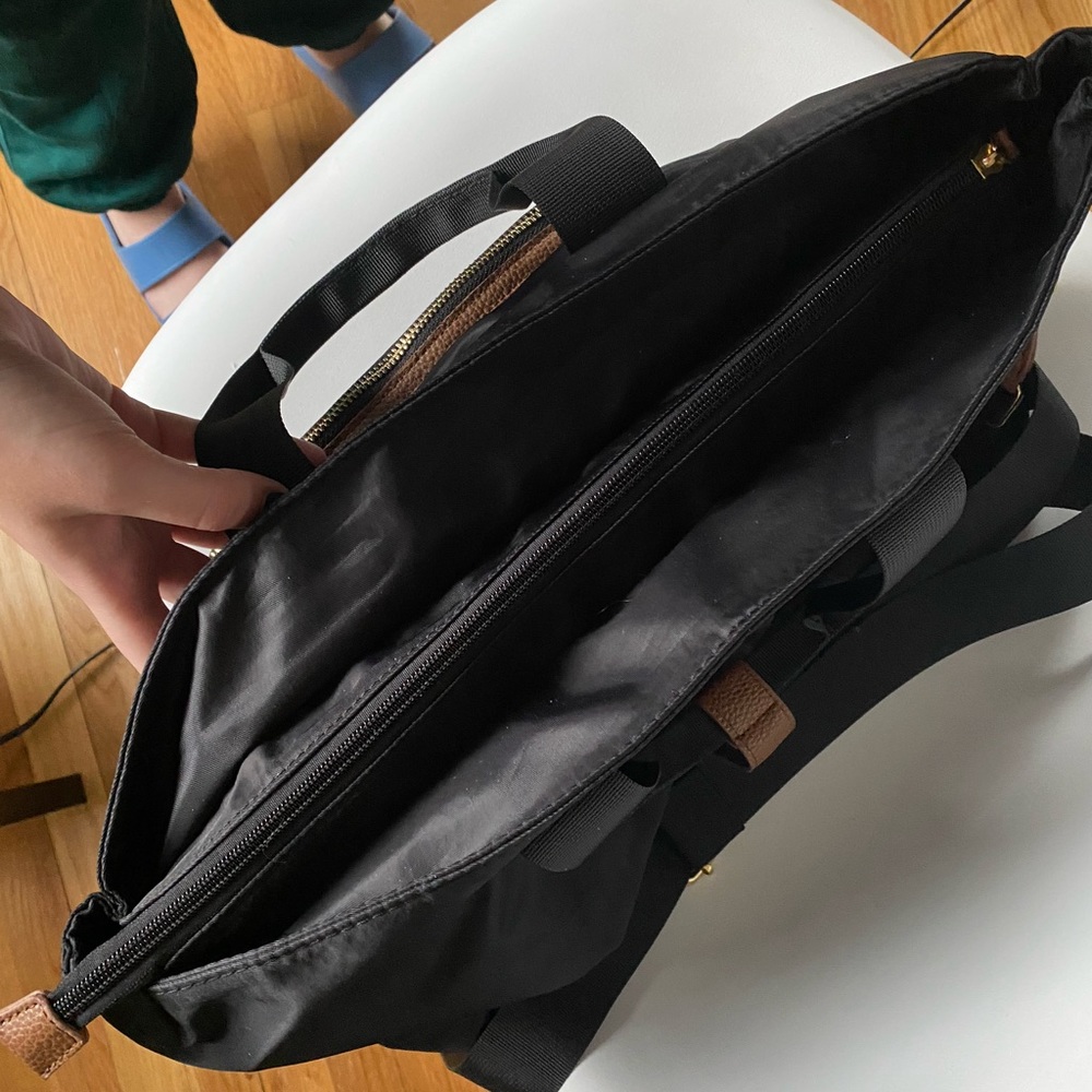 Black and Brown Tommy Bahama Nylon Work Tote Bag - Picture 5 of 8